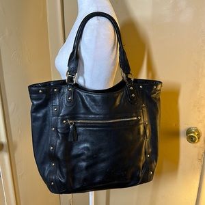 Cole Haan Large Black Leather tote